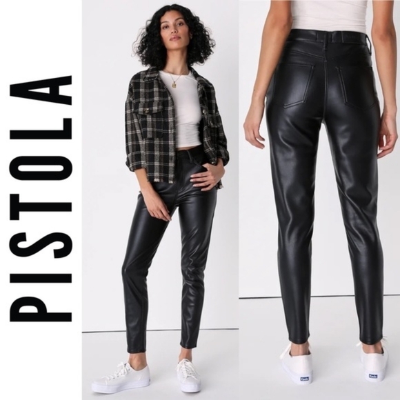 pistola Pants - PISTOLA Aline High Rise Skinny Pant in Slate Black
